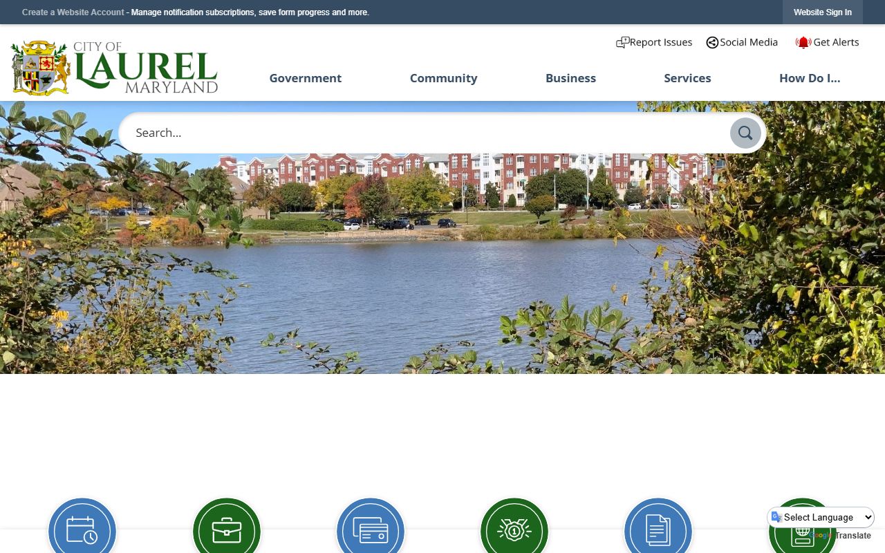 City of Laurel website for Laurel residents directory searches