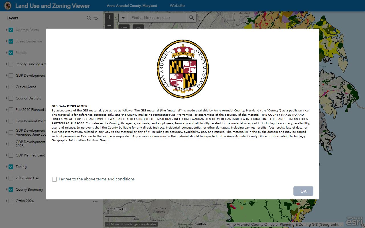 Anne Arundel County zoning viewer for residents directory