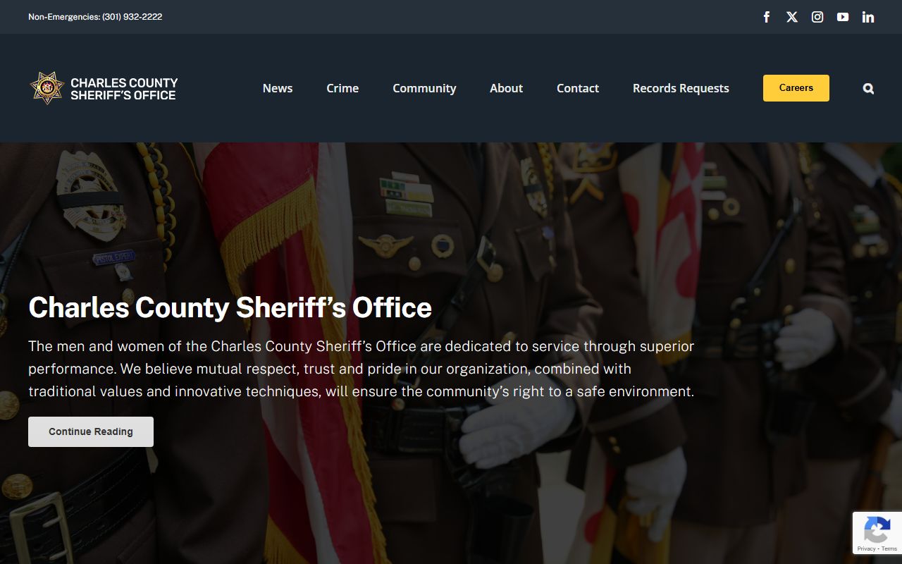 Charles County Sheriff's Office for Waldorf residents directory