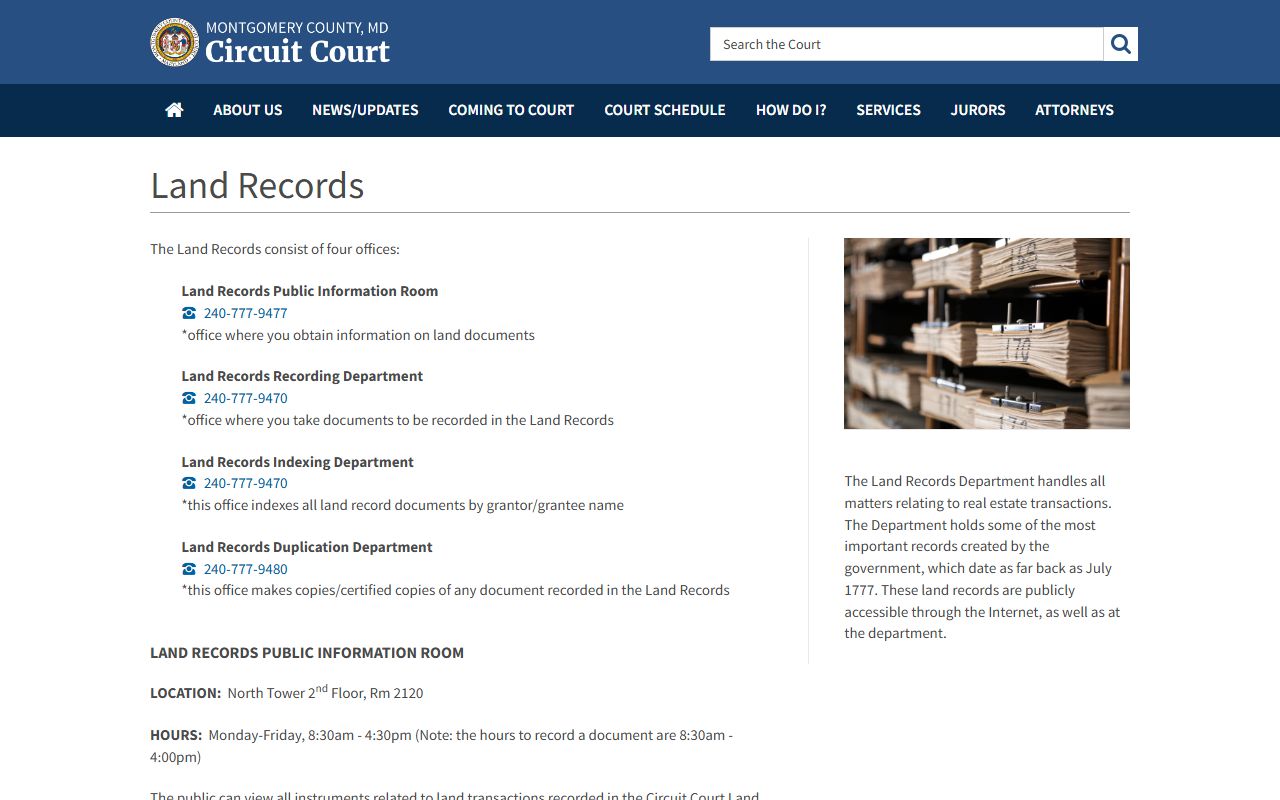Montgomery County land records for residents directory search