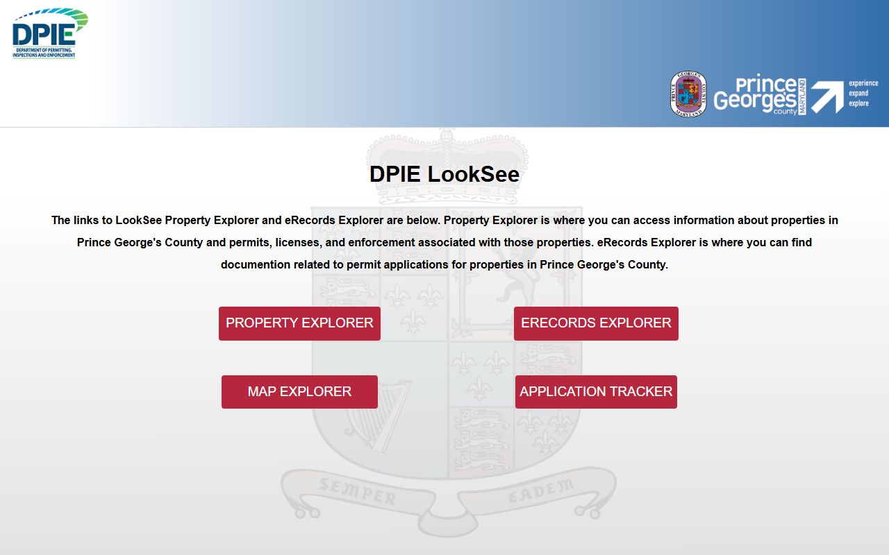 LookSee property search for Prince George's County residents directory