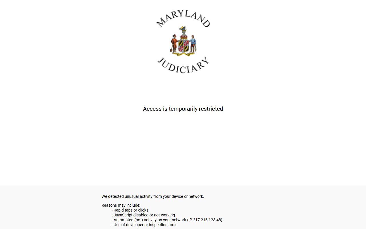 Maryland Judiciary Case Search residents directory portal